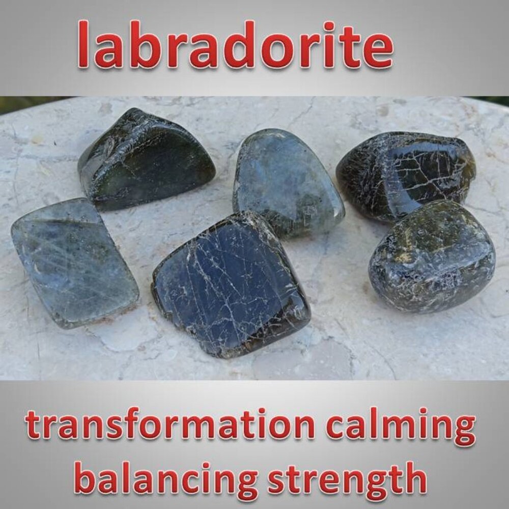 ONE LABRADORITE crystal rock CALMING : TRANSFORMATION GRIDS